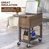 CIPACHO 60 Quart Outdoor Cooler Cart Rolling Ice Chest with Bottom Shelf and Bottle Opener for Backyard Deck Poolside Party - 3 of 4