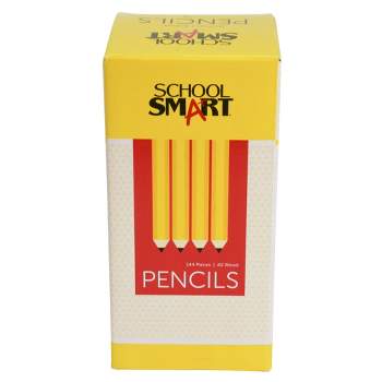 School Smart No 2 Pencils, Hexagonal with Latex-Free Erasers, Pack of 144