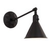Crystorama Lighting Morgan 1 - Light Swing Arm Lamp in  Matte Black - 2 of 4