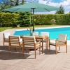 Alaterre Furniture 8pc Outdoor Patio Dining Set, Okemo Table with 10' Auto Tilt Umbrella - 2 of 4