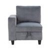 XIYUYEU Corduroy Accent Chair with 1 Arm and Hidden Storage,Modern Upholstered Living Room Chairs for Living Room - 3 of 4