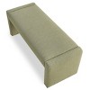 Kaia 47" Contemporary Farmhouse Linen Fabric Waterfall Upholstered Bench-Maison Boucle - 2 of 4