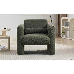 ACEPANO Accent Teddy Armchair with Pillow-Pink - 1 of 4