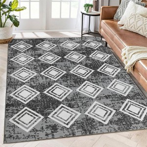 Area Rug Moroccan Soft Rug Modern Geometric Rug for Bedroom Living Room Kitchen Dining Room Rugs - 1 of 4