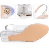 BLISSFUL STEP Women's Rhinestone Wedge Heel Open Toe Sandal - 3 of 3