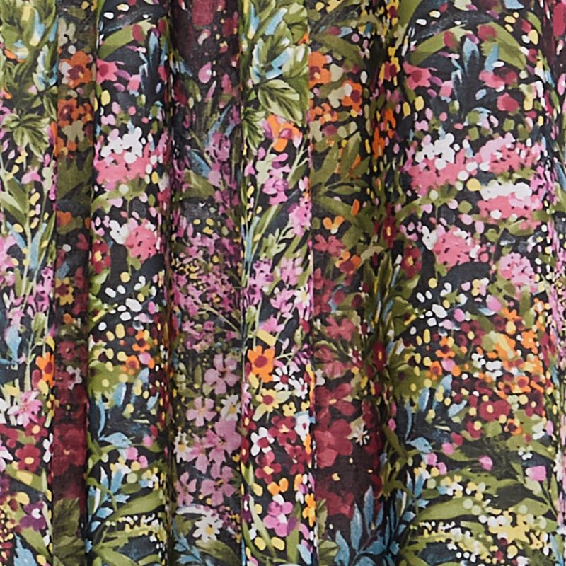 Basel Floral Lined Curtain Panel with Rod Pocket - 2pk - Levtex Home, 3 of 4