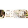 Christopher Knight Home Larci Modern Outdoor Acacia Wood Club Chair with Cushions, Beige/Teak - 4 of 4