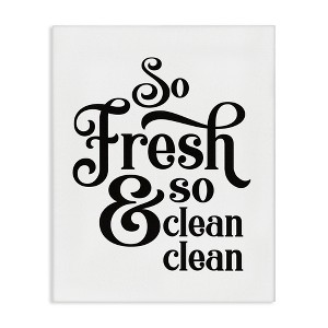 Stupell Industries So Fresh And Clean Phrase Laundry Room Humor, 48" x 36" - 1 of 4