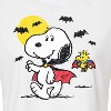 Women's - Peanuts - Vampire Snoopy Woodstock Cropped Graphic T-Shirt - 2 of 4