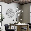 LuxenHome Silver and Gray Abstract Round Metal Wall Art Decor - 2 of 4