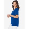 Jessica London Women's Plus Size Stretch Cotton Eyelet Cutout Tee - 4 of 4