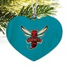 Delaware State University Primary Logo Heart Love Wood Christmas Tree Holiday Ornament - 4 of 4