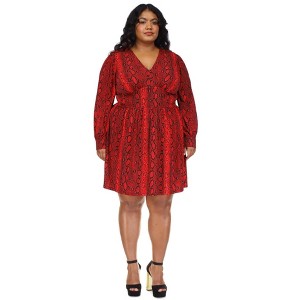 Michael Kors Womens Snakeskin Print Mini Dress - 1 of 1