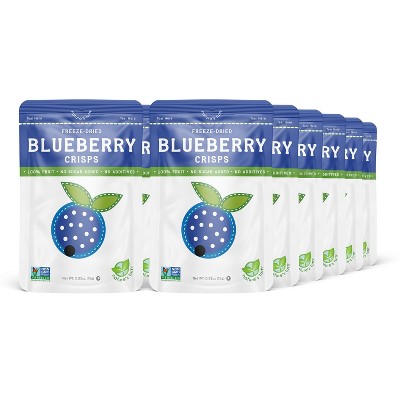 Nature's Turn Freeze-Dried Fruit Snacks - Blueberry Crisps - No Sugar Added, Non GMO, Gluten Free, Nothing Artificial 15g (0.53oz) - 12 Pack