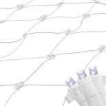Northlight 2' x 8' Pure White LED Wide Angle Net Style Column Wrap Christmas Lights, White Wire