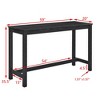 DSVIMOY Counter and Bar Stool Set Bar Table with Power Outlet and 3 Upholstered Stools for Dining Room, Black, 64"*25"*7.8" - 4 of 4