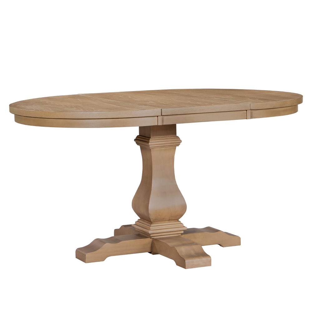 Christopher Knight Home 39" Oval Expandable Pedestal Dining Table Natural