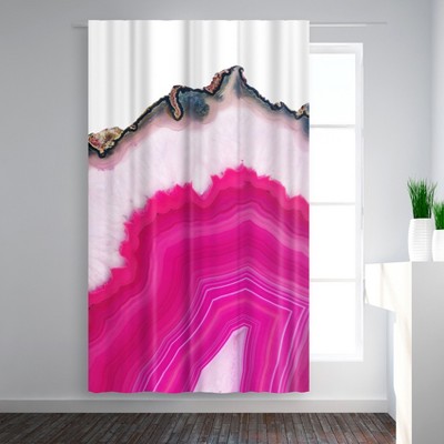 Americanflat Pink Agate Slice by Emanuela Carratoni Blackout Rod Pocket Single Curtain Panel 50x84