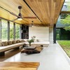 TOBILI 60 inch 3 Solid Wood Blade  Ceiling Fan Decorate for the Living Room with Light - 3 of 4