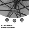 CASAINC 10x13 ft Square Cantilever Umbrella With 4-Piece Base Included - 4 of 4