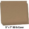 Hamilco Brown Colored Kraft Cardstock Paper - Flat 5 x 7" Heavy Weight 80 lb Cover Card Stock - 100 Pack - 2 of 4
