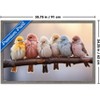Trends International Reinders: Animals - Pastel Birds Framed Wall Poster Prints Barnwood Framed Version 22.375" x 34" - 3 of 4