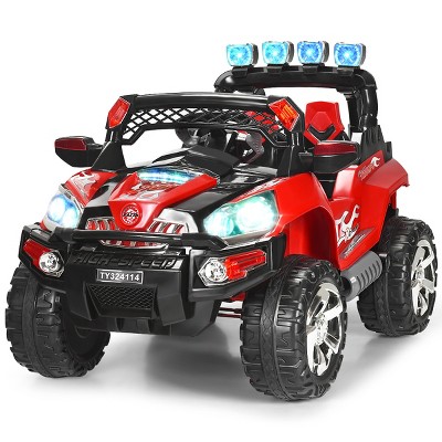 Costway 12v Kids Ride On Car 2 Seater Truck Rc Electric Vehicles W/ Storage  Room White : Target