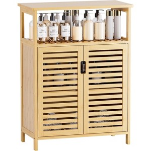 Dcolora Bathroom Storage Cabinet, Freestanding Bamboo Floor Cabinet - 1 of 4