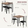 Kitchen Table Set 3 Piece Wooden Dining Table Set for 2 Person Square Table and Chair Small Farmhouse Table Set for Kitchen Restaurant - 3 of 4