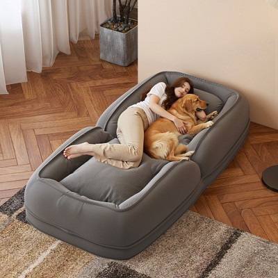 KTMBDW Human Dog Bed, Foldable Lazy Sofa Bed - 70"x37"x10" Fits You & Pets, Orthopedic