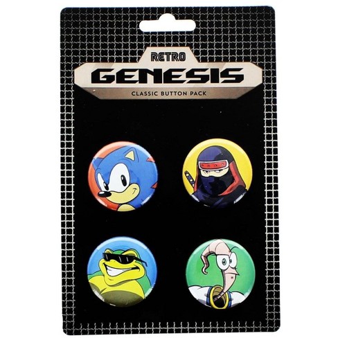 Nerd Block Sega Genesis Classic Game Characters Button 4 Pack Target