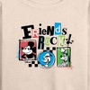 Women's - Disney - Friends Rock Lightweight French Terry Wide Neck Long Sleeve Shirt - 2 of 4