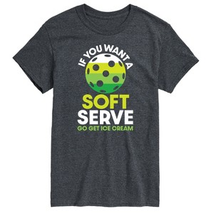 Men's - Instant Message - If You Want Soft Serve Pickleball Short Sleeve Graphic T-Shirt - 1 of 4