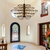 Baoure Black Farmhouse Candle Chandelier Round Rustic Modern Light Fixture High Ceiling Chandeliers 125 Light 78in for Living Room Dining Room Foyer - 4 of 4