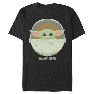 Men's Star Wars The Mandalorian The Child Cartoon Art Bassinet T-Shirt - 1 of 4