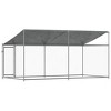 vidaXL Dog Cage Grey Galvanized Steel 6.6 x 6.6 x 6.6 ft Durable - 2 of 4