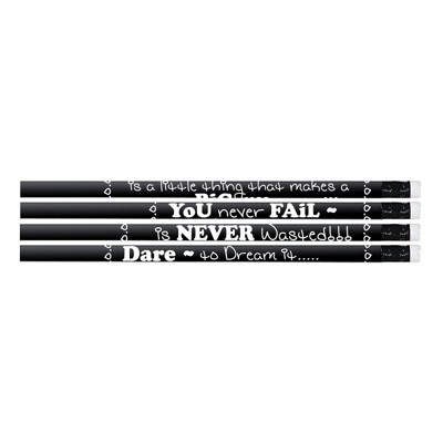 Musgrave Pencil Company Chalkboard Talk Motivational Pencil, Pack of 12/10 Packs
