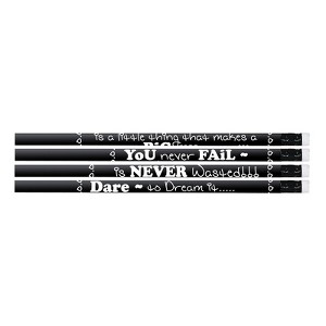 Musgrave Pencil Company Chalkboard Talk Motivational Pencil, Pack of 12/10 Packs - 1 of 1