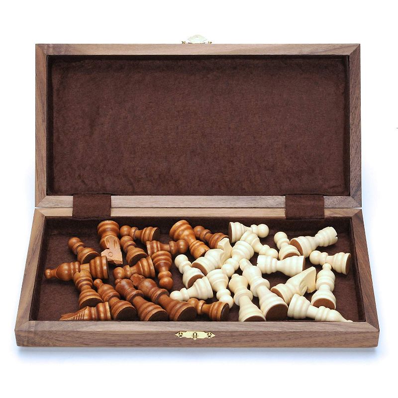 WE Games Folding Wood Travel Chess Set - 11.5 in. Board, 2.6 in. King, 3 of 8