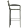 vidaXL Bar Stools 2 pcs Gray Poly Rattan - 4 of 4