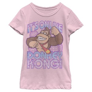 Girl's Nintendo Donkey Kong It's On T-Shirt - 1 of 3