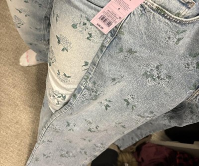 Women's 90's Relaxed Straight Jeans - Wild Fable™ Light Blue Floral 16 :  Target