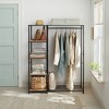 Freestanding Wardrobe Black Metal With Natural Wood - Brightroom™ : Target