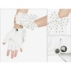 INSPIRE CHIC Women's Snap Closure Studded Bowtie Gloves - 3 of 4