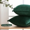 Deconovo Velvet Pom-Pom Throw Pillow Covers 2-Pack, Multiple Sizes - 2 of 4