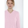 JENNIE LIU Women's 100% Pure Cashmere Long Sleeve Zip Hoodie Cardigan Sweater - 2 of 3