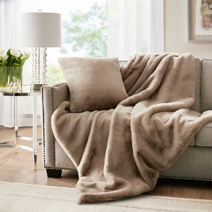 LIVN CO. Premium Faux Fur Square Decorative Pillow - 1 of 4