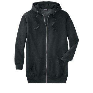 KingSize Men's Big & Tall Longer-Length Fleece Full Zip Hoodie - 1 of 3