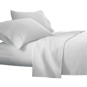 Plazatex Luxurious Ultra Soft 100% Cotton Moisture Wicking Solid Color Sheet Set White - 1 of 4