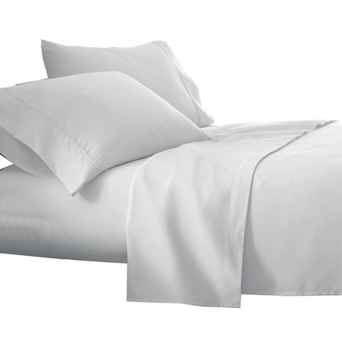 Plazatex Luxurious Ultra Soft 100% Cotton Moisture Wicking Solid Color Sheet Set White - image 1 of 4